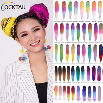 Japanese braiding hair 126 different colors cheap wholesale price pre stretched braid hair for women